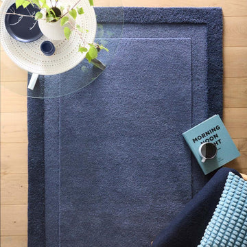 Stacked Border Evening Blue Rug-Origins-Rug Love - The Most Loved Rug Store